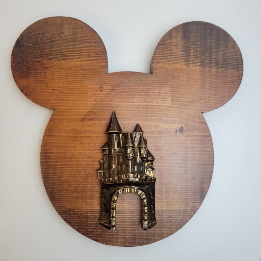 Mickey head plaque Disney Castle